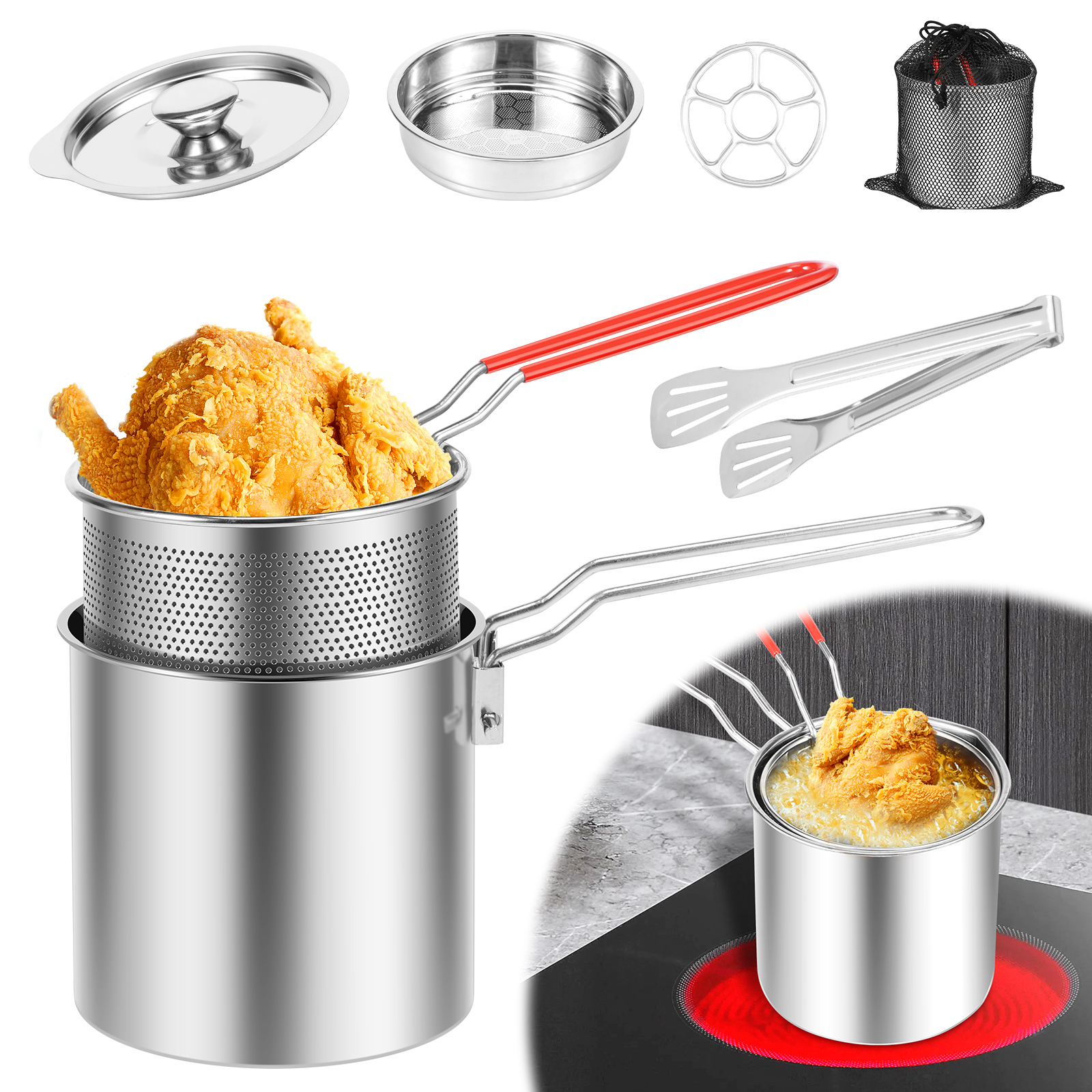 Commercial Kitchen Pots And Pans - Deep Fryer Pots Stainless Steel Deep
