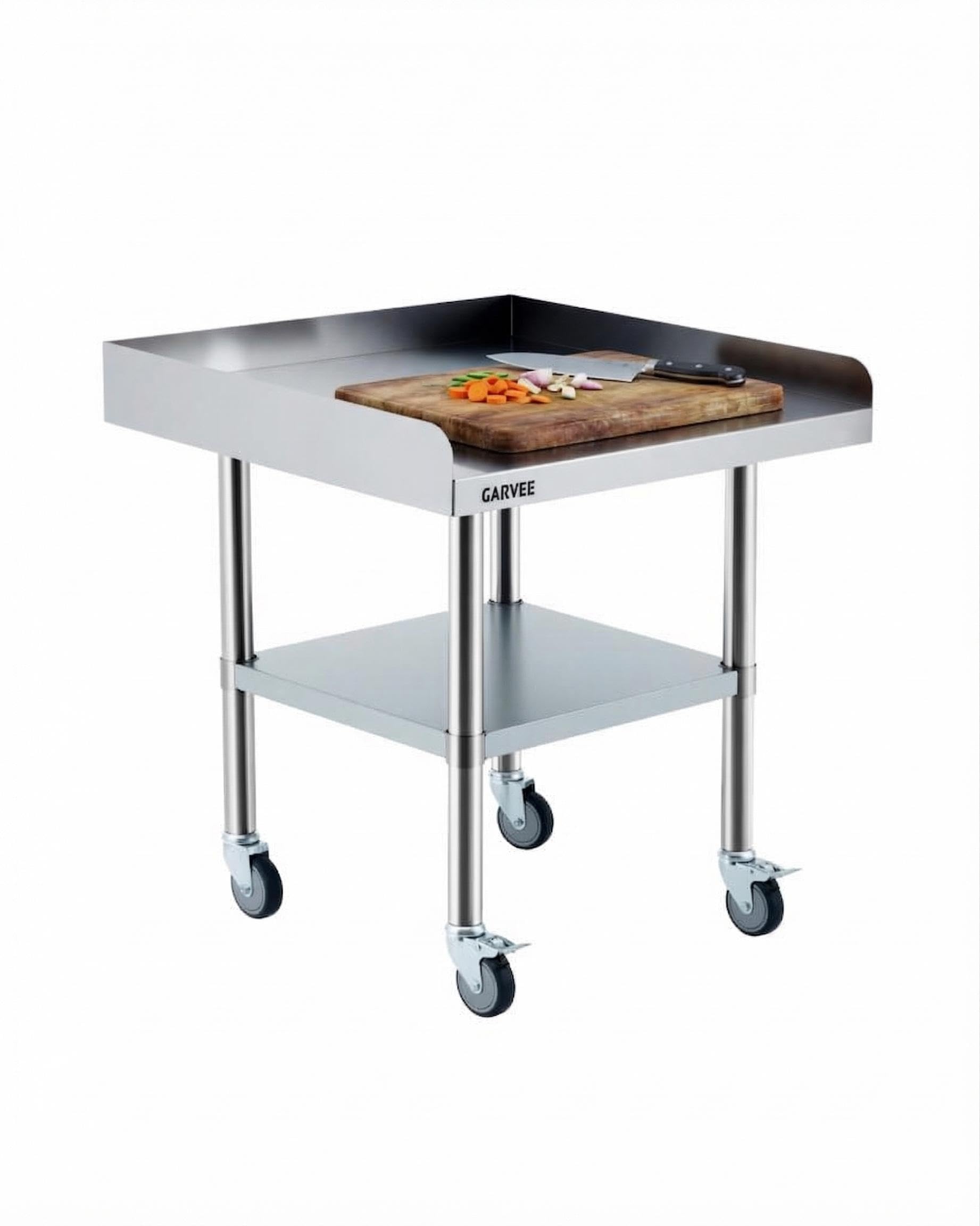 Commercial Kitchen Backsplash - Stainless Steel Work Table With Wheels