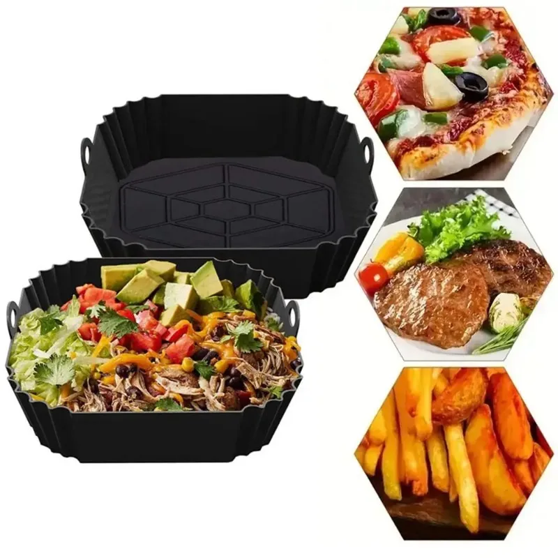 1pc silicone air fryer pot tra - огляд і ціна Commercial Kitchen Pots And Pans
