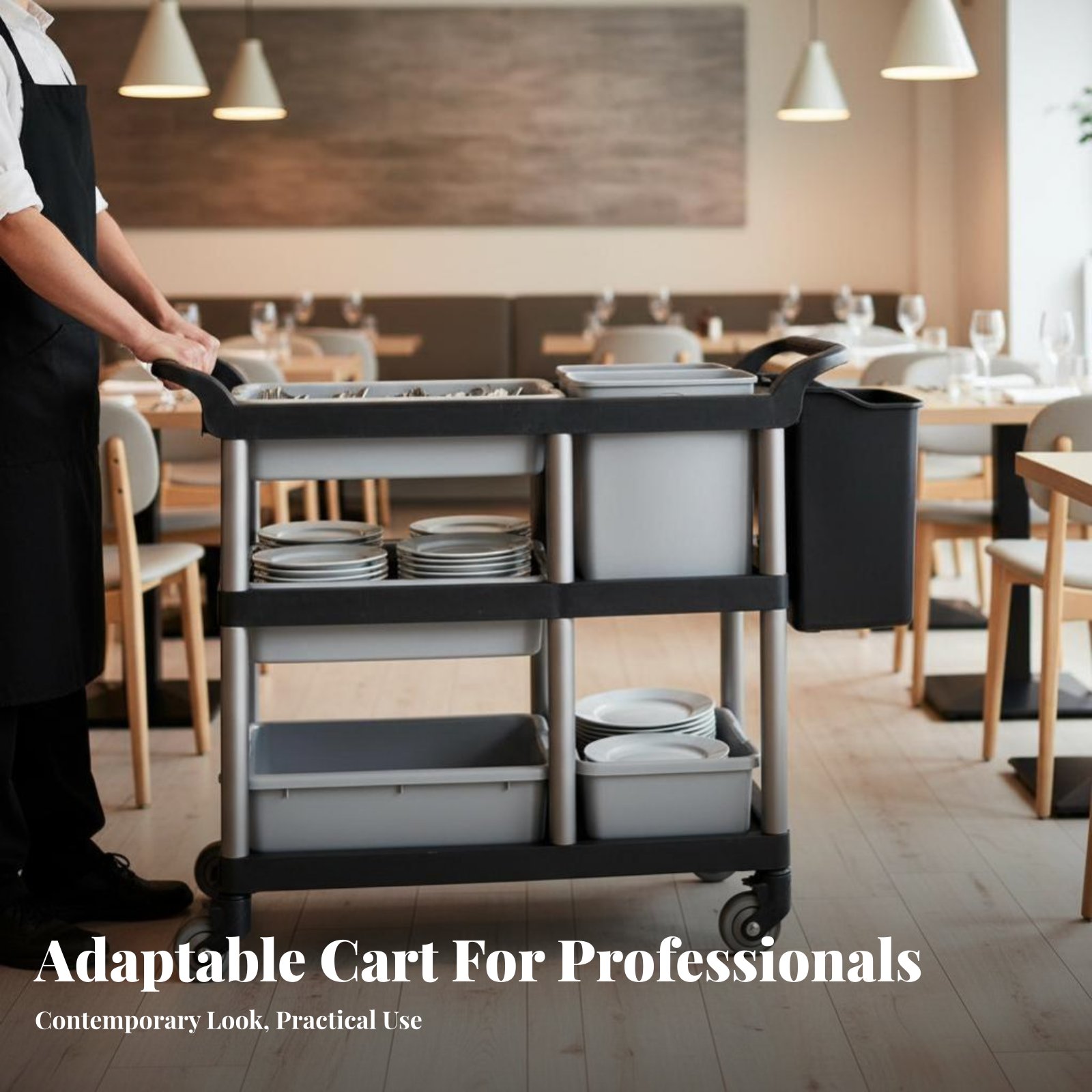 3-Tier Food Trolley Quiet Cast - огляд і ціна Commercial Kitchen Utensils