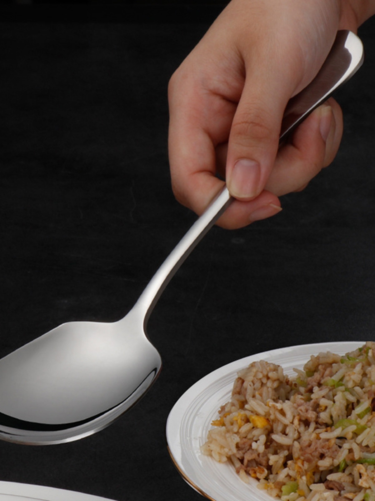 Large Stainl Steel Serving Spo - огляд і ціна Commercial Kitchen Utensils