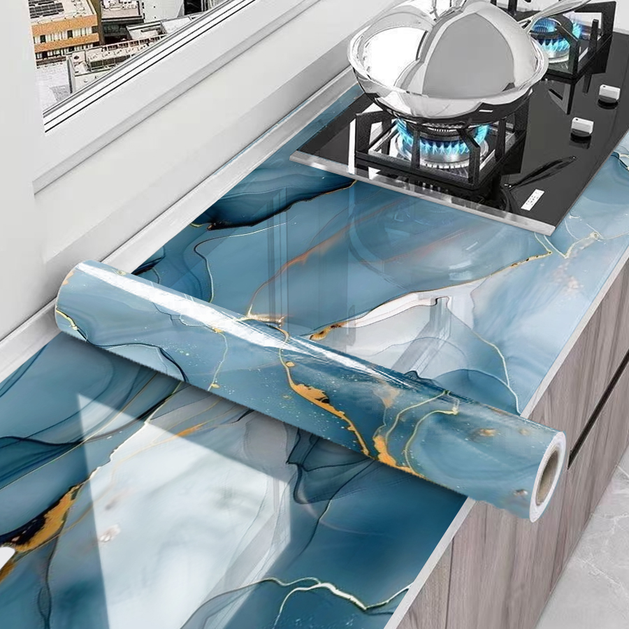Blue Self-adhesive Wallpaper K - огляд і ціна Commercial Kitchen Wall Panels
