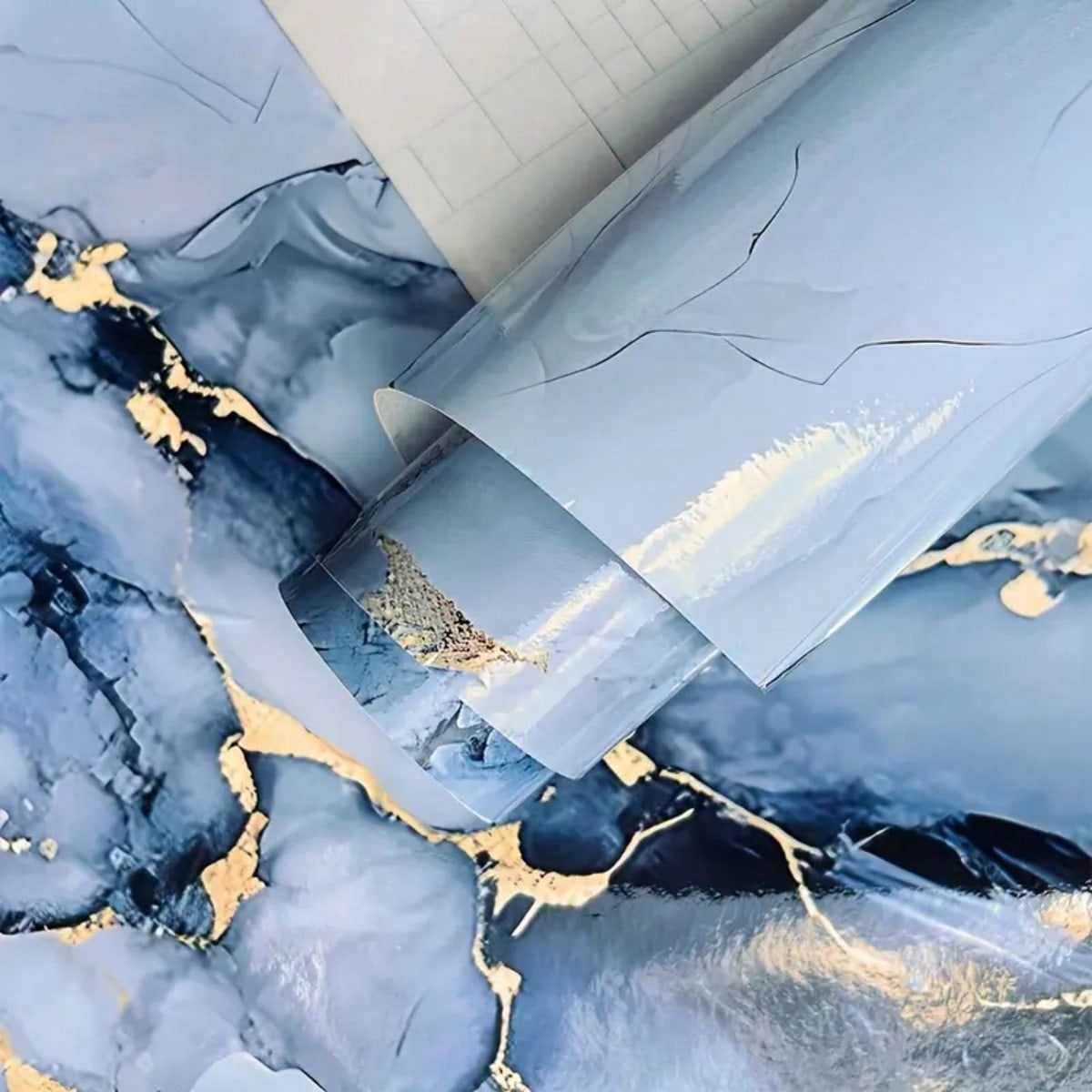 1 Roll New Blue Glacier Golden - огляд і ціна Commercial Kitchen Wall Panels