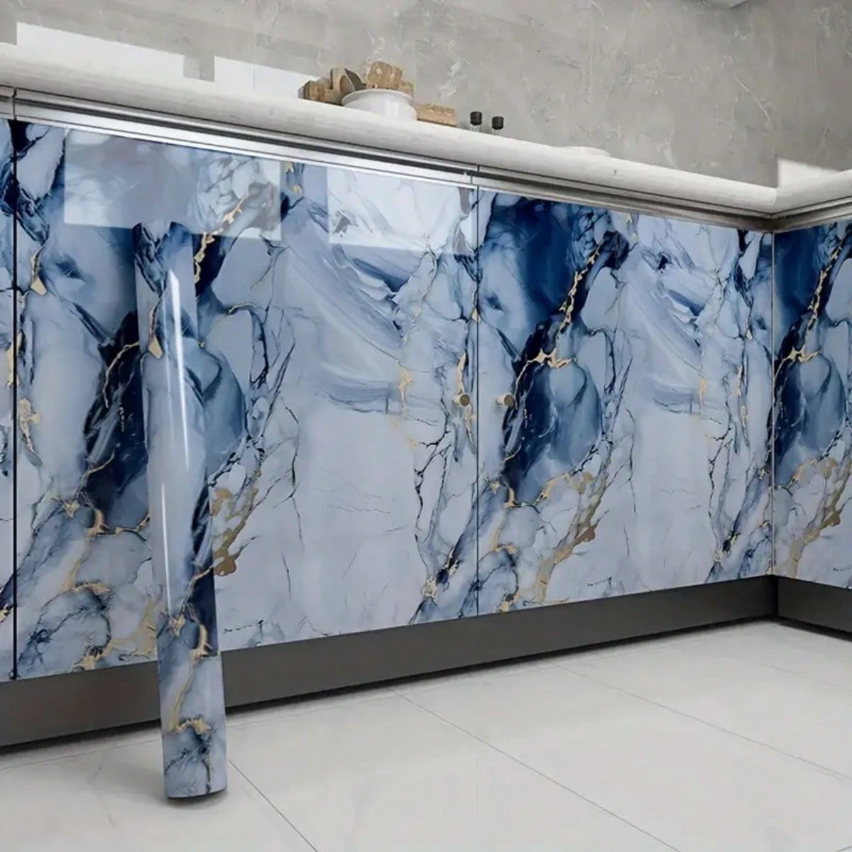1 Roll New Blue Glacier Golden - огляд і ціна Commercial Kitchen Wall Panels