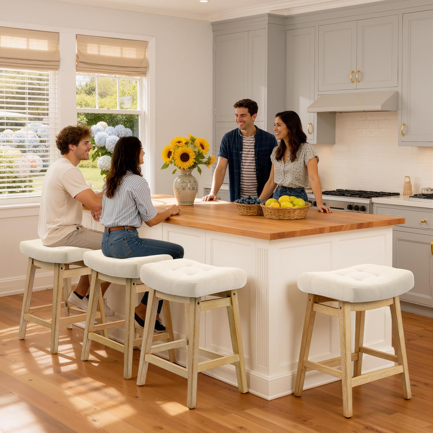 Counter Height Bar Stools Set  - огляд і ціна Commercial Kitchen Island