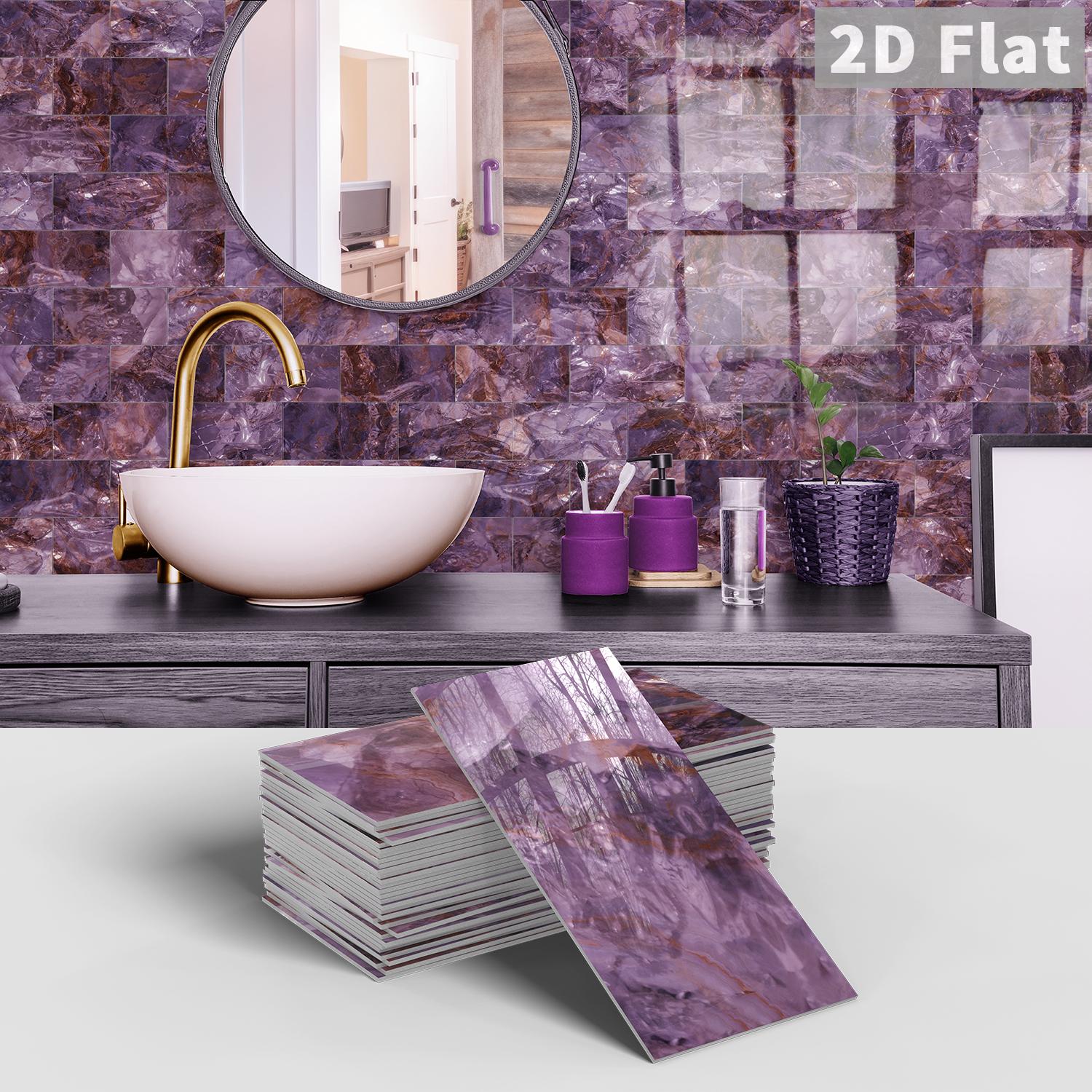 1.8mm Thick Purple Marble Self - огляд і ціна Commercial Kitchen Wall Panels