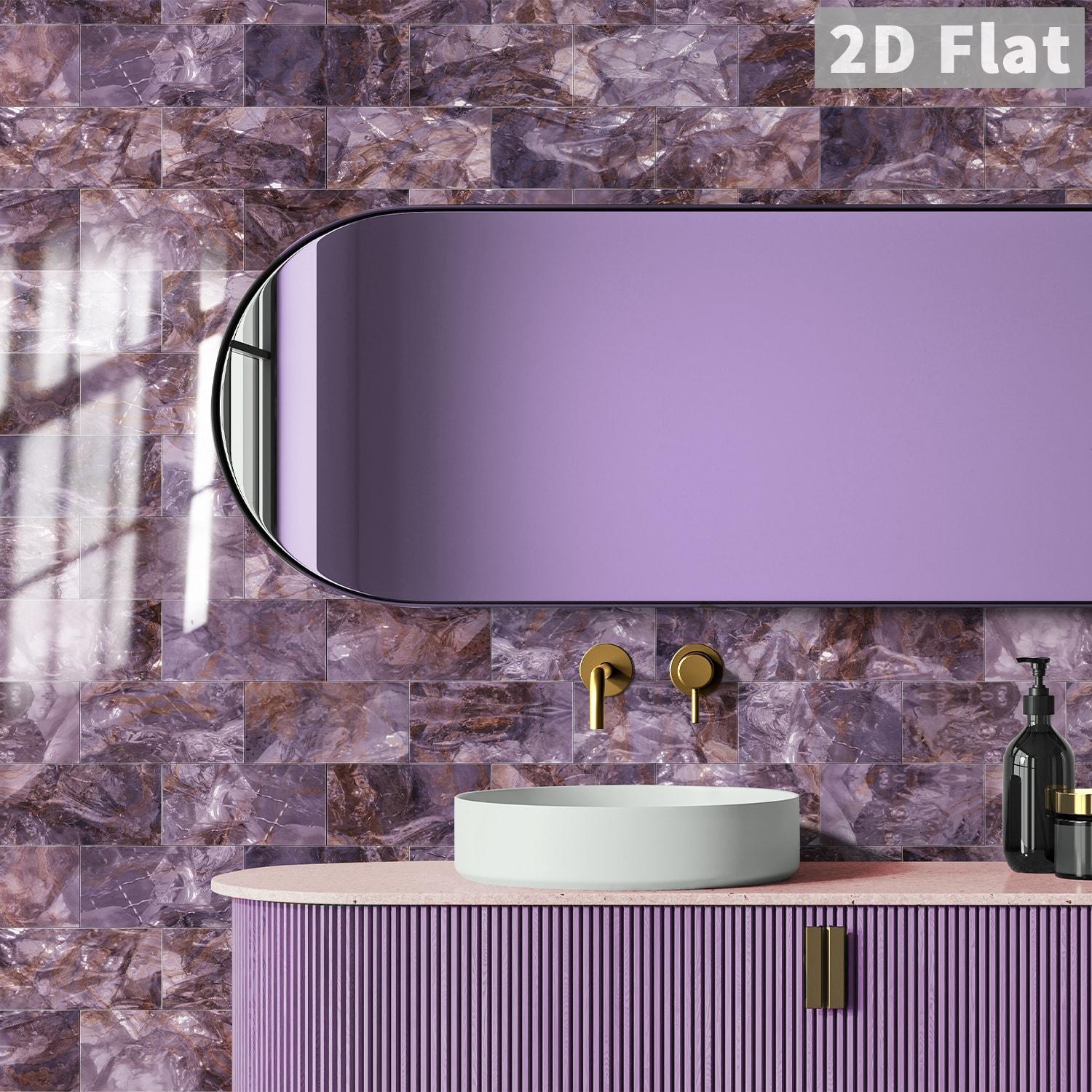 1.8mm Thick Purple Marble Self - огляд і ціна Commercial Kitchen Wall Panels