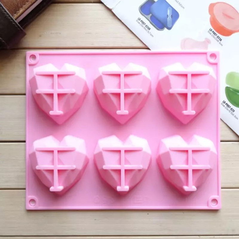 3D 6 Cavity Diamond Love Silic - огляд і ціна Commercial Kitchen Accessories
