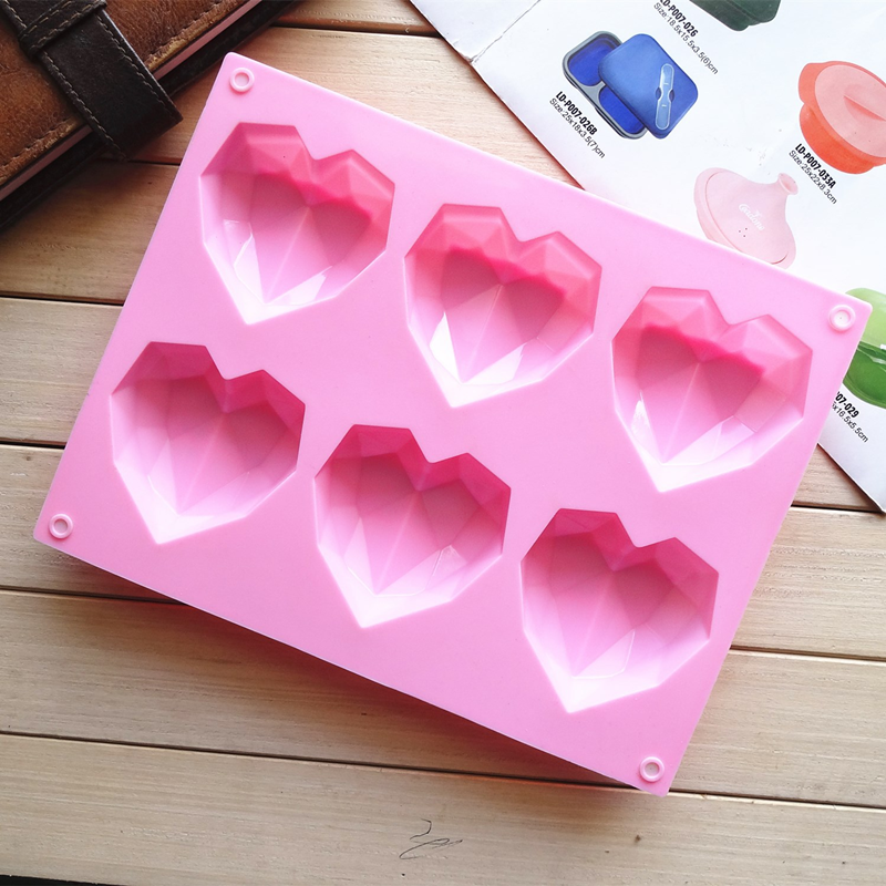 3D 6 Cavity Diamond Love Silic - огляд і ціна Commercial Kitchen Accessories