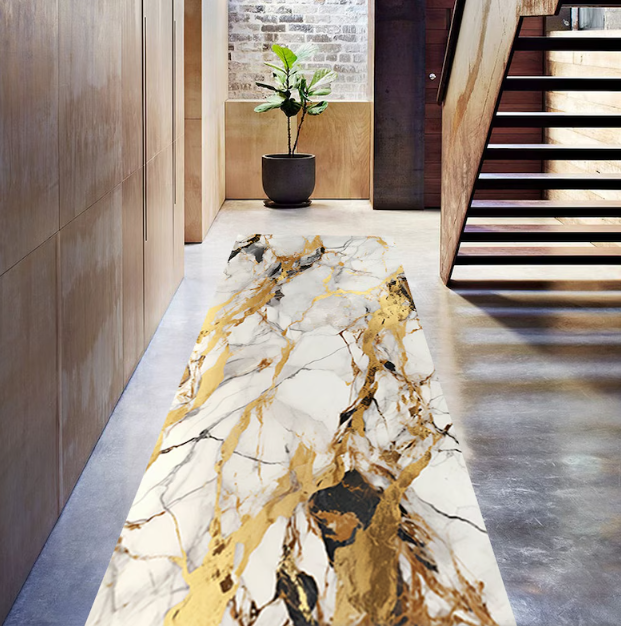 Marble Rug Runner Modern Non-S - огляд і ціна Commercial Kitchen Tile