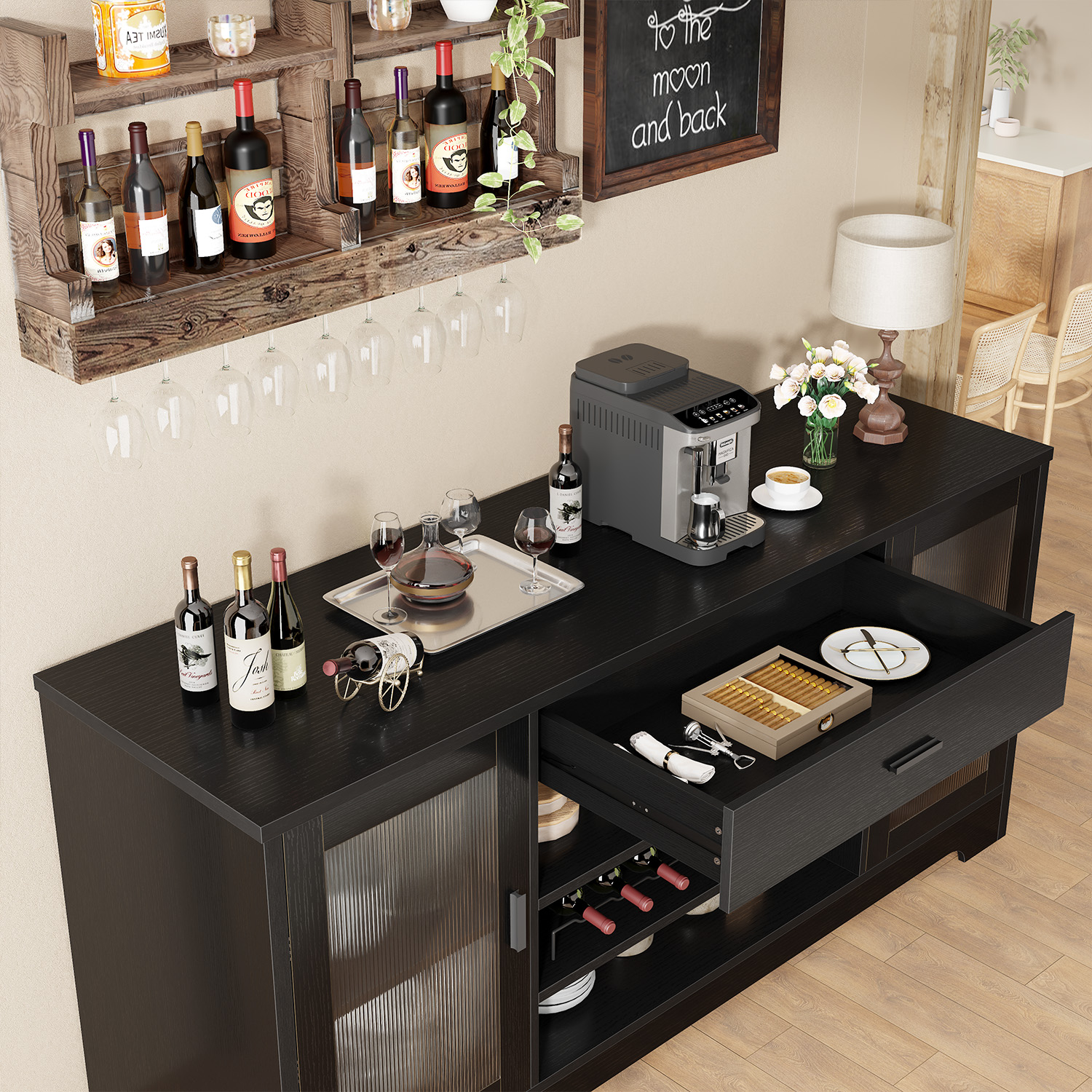 Wooden wine family bar cabinet - огляд і ціна Commercial Kitchen And Bar