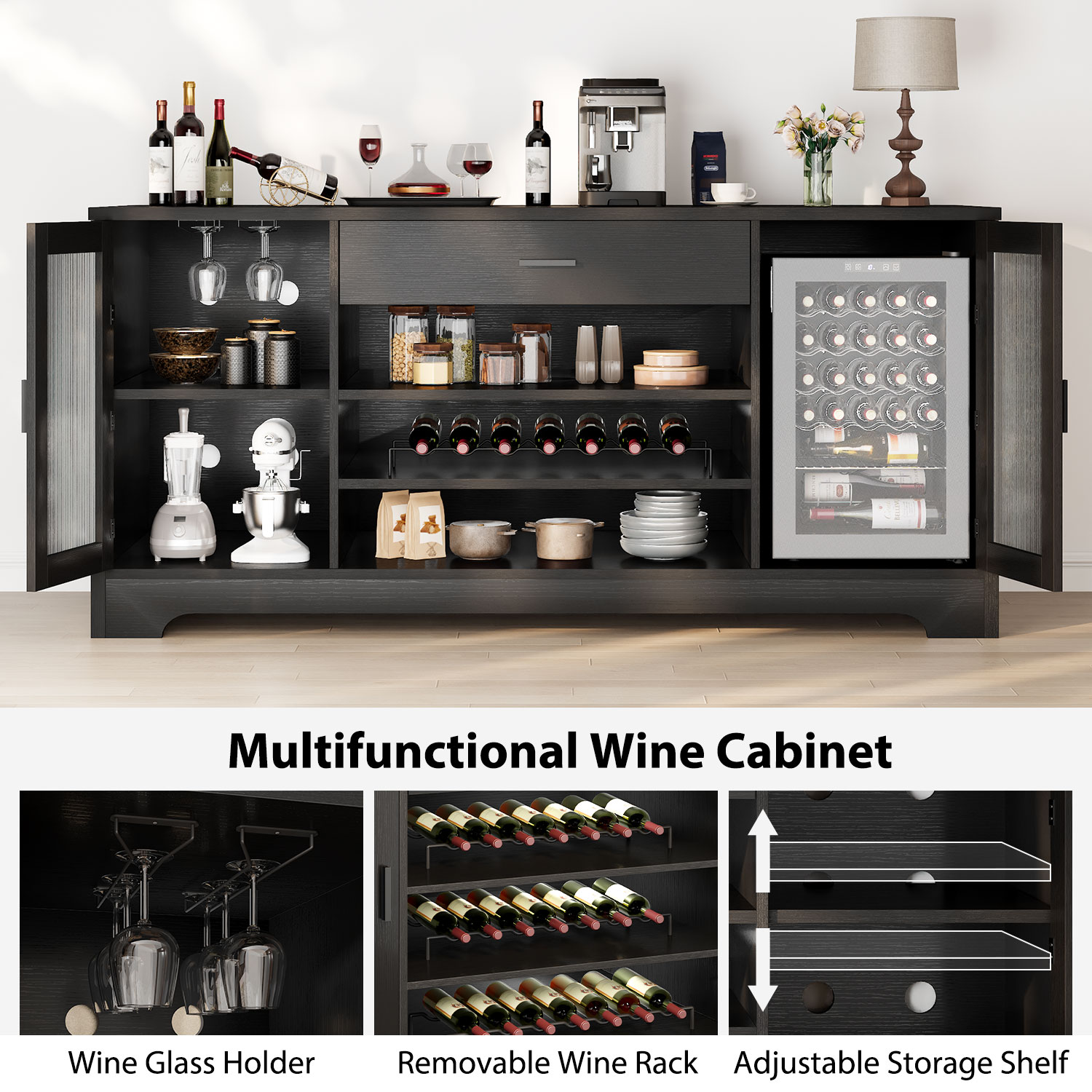 Wooden wine family bar cabinet - огляд і ціна Commercial Kitchen And Bar