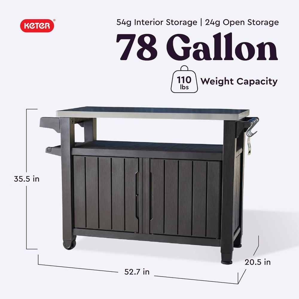 Outdoor Rolling Table Cart for - огляд і ціна Commercial Kitchen Island
