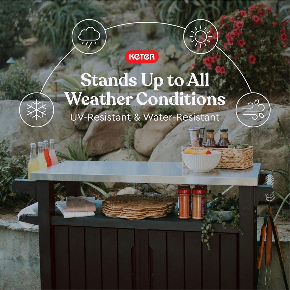 Outdoor Rolling Table Cart for - огляд і ціна Commercial Kitchen Island
