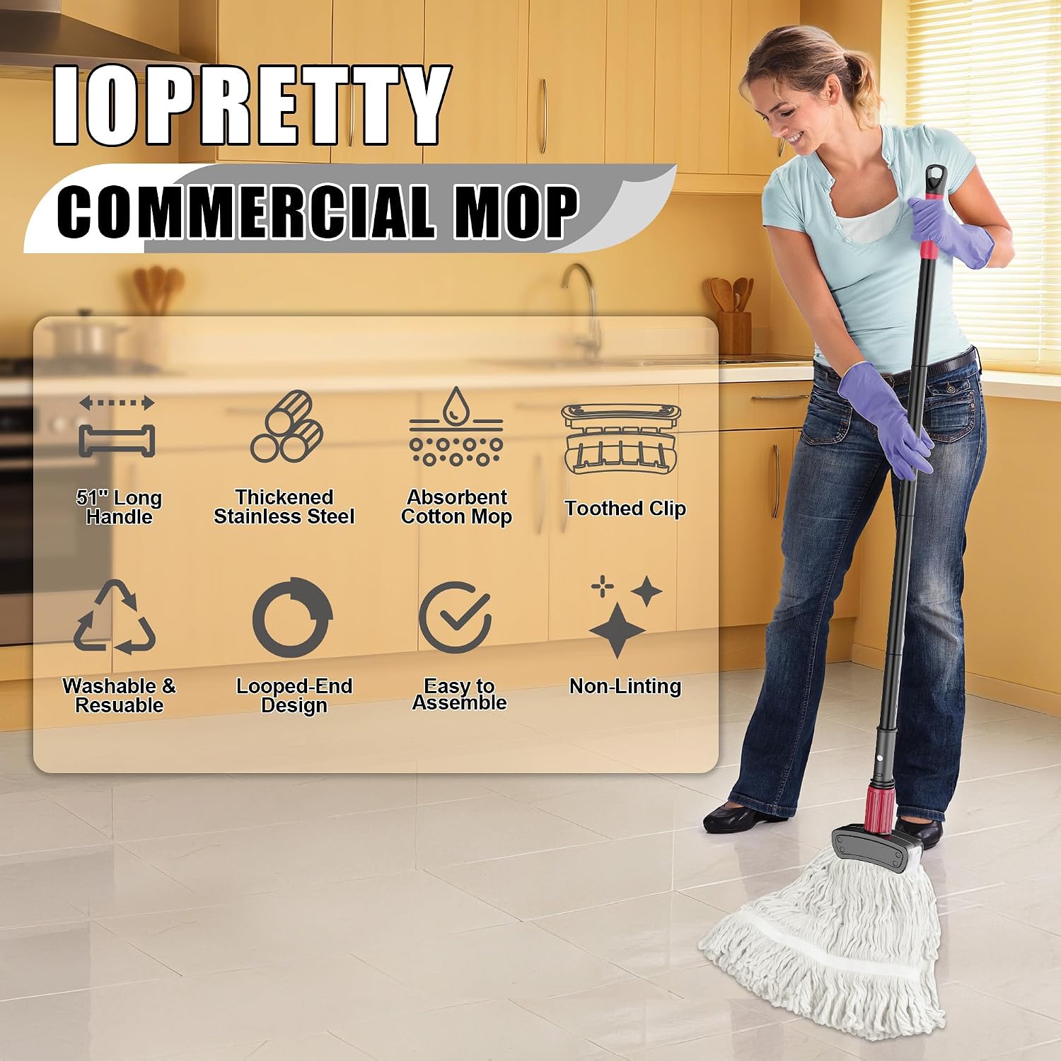 Commercial Mop for Floor Clean - огляд і ціна Commercial Kitchen Tile