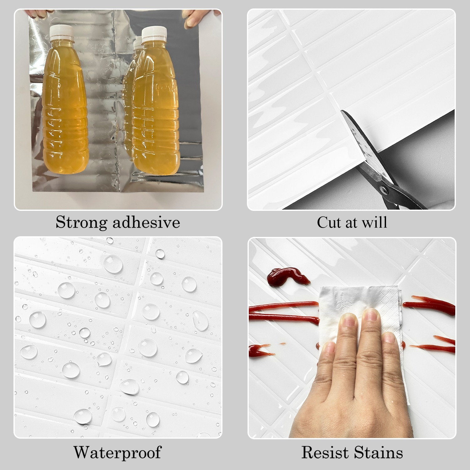 10Pieces 3d Brick Waterproof W - огляд і ціна Commercial Kitchen Wall Panels