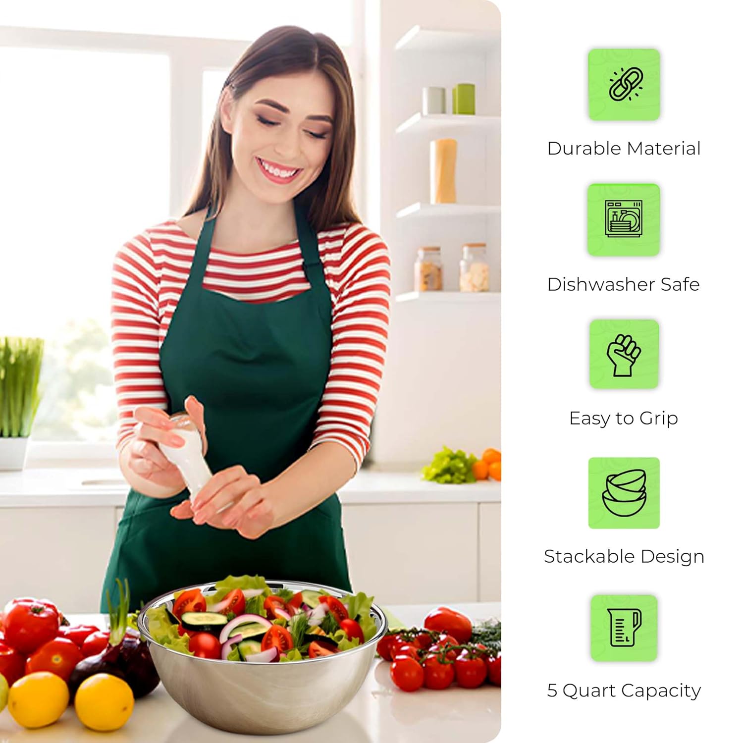 5 Quart Stainless Steel Mixing - огляд і ціна Commercial Kitchen Images