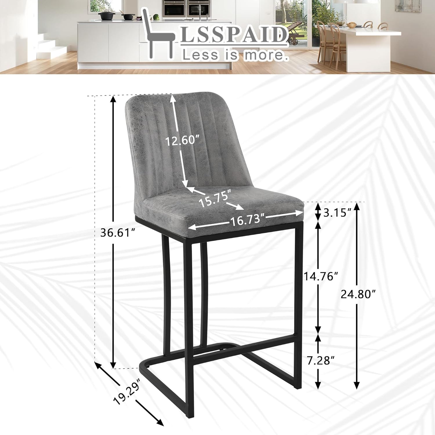 24.8 inch Bar Stools Set of 4, - огляд і ціна Commercial Kitchen Island