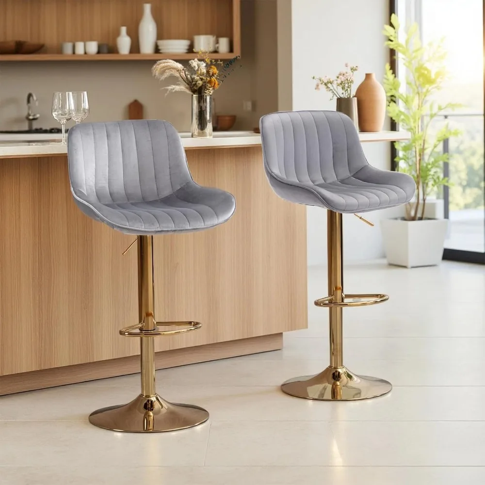 Modern Gold Velvet Bar Stools  - огляд і ціна Commercial Kitchen Island