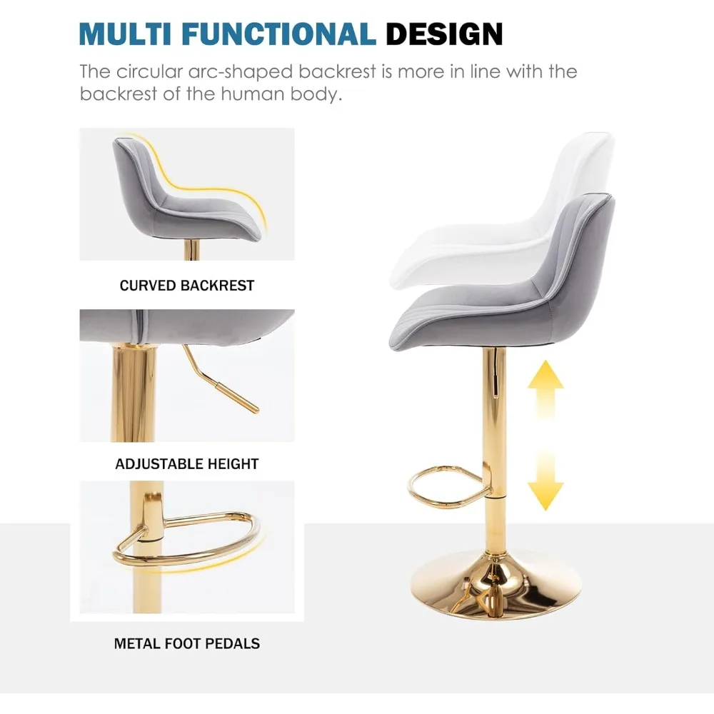Modern Gold Velvet Bar Stools  - огляд і ціна Commercial Kitchen Island