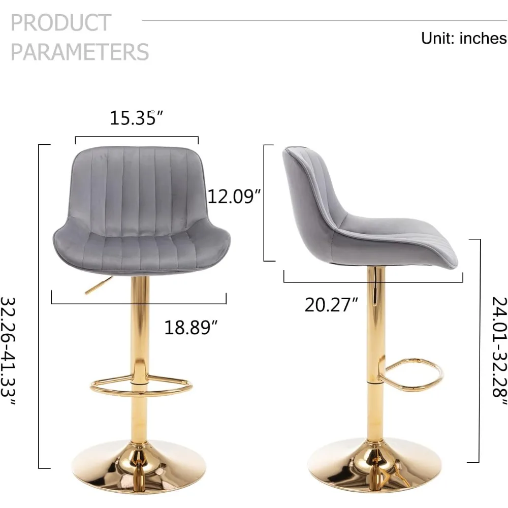 Modern Gold Velvet Bar Stools  - огляд і ціна Commercial Kitchen Island