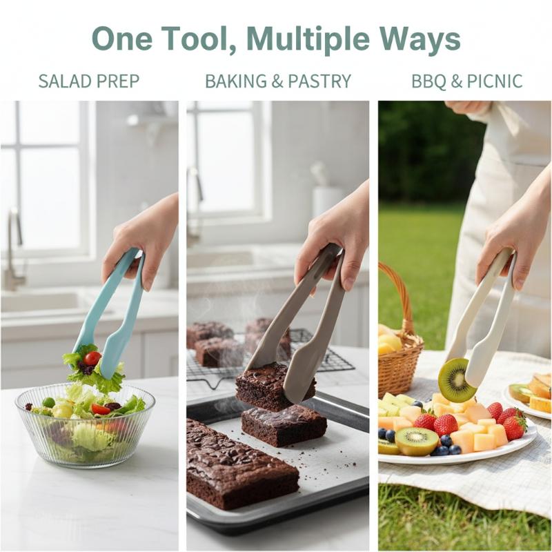 3pcs Plastics Food Tongs NonSl - огляд і ціна Commercial Kitchen Utensils