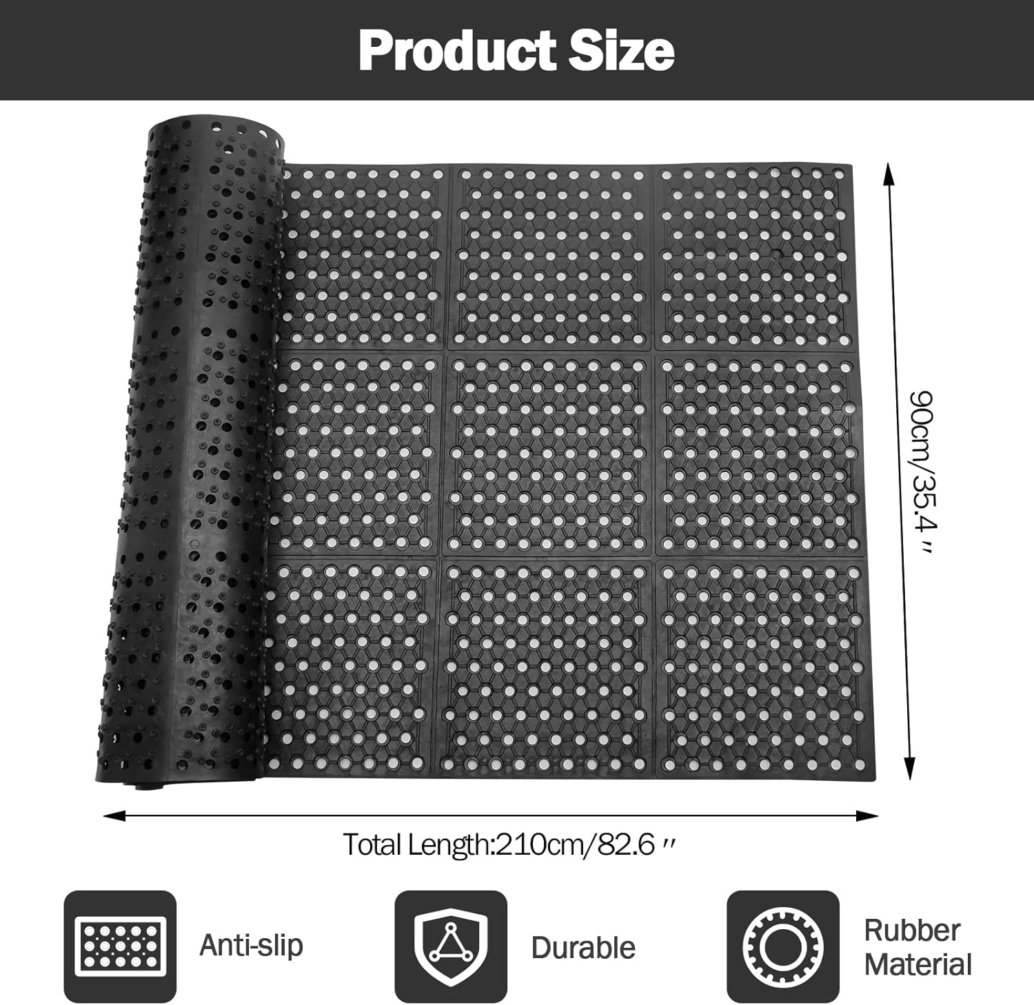 Anti-Fatigue Drainage Rubber M - огляд і ціна Commercial Kitchen Images