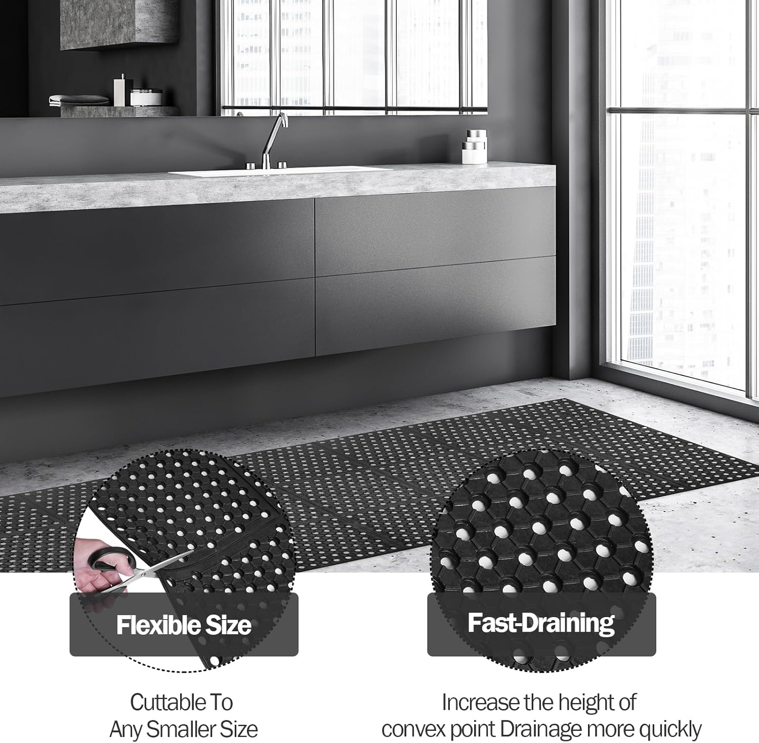 Anti-Fatigue Drainage Rubber M - огляд і ціна Commercial Kitchen Images