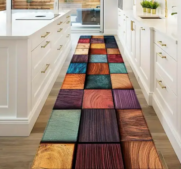 2D Wood Tile Pattern Runner Ru - огляд і ціна Commercial Kitchen Tile