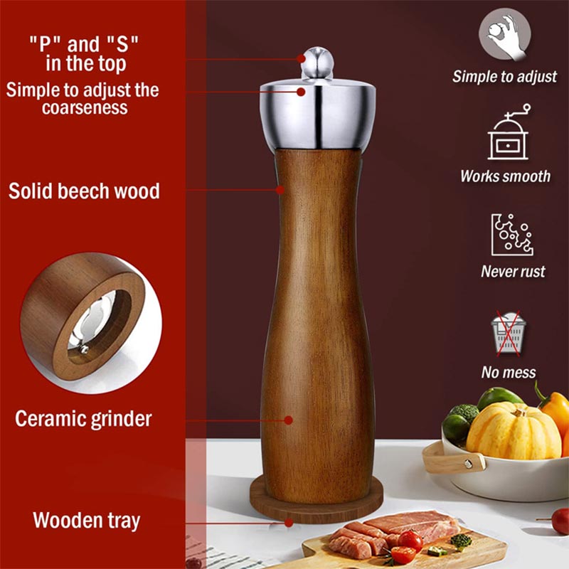 5/6/8/10/12 inch Beech Wooden  - огляд і ціна Commercial Kitchen Grinder