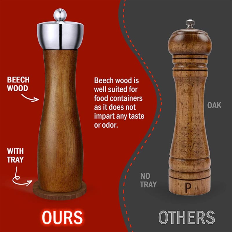 5/6/8/10/12 inch Beech Wooden  - огляд і ціна Commercial Kitchen Grinder