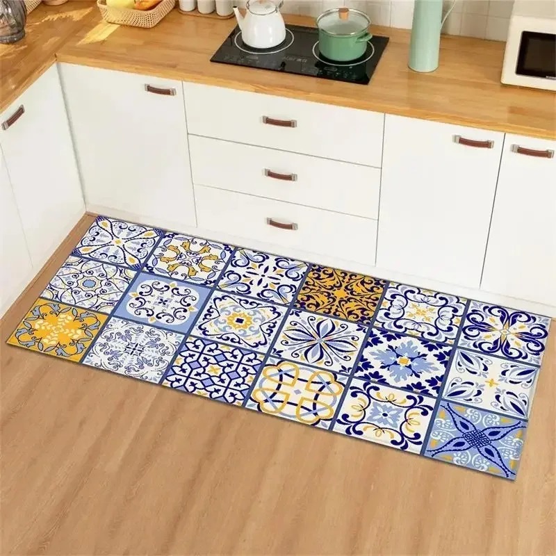 Blue Yellow Vintage Tile Colla - огляд і ціна Commercial Kitchen Tile