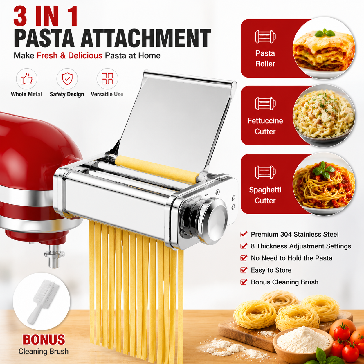 Gvode 3 in 1 Pasta Attachment  - огляд і ціна Commercial Kitchen Accessories