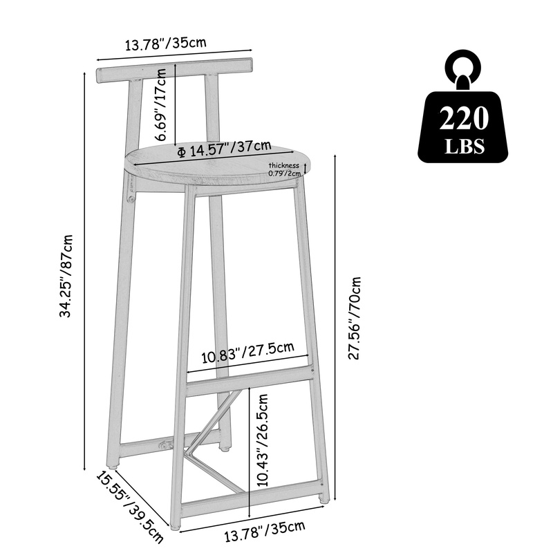 3-Piece Counter Height Bar Sto - огляд і ціна Commercial Kitchen Island