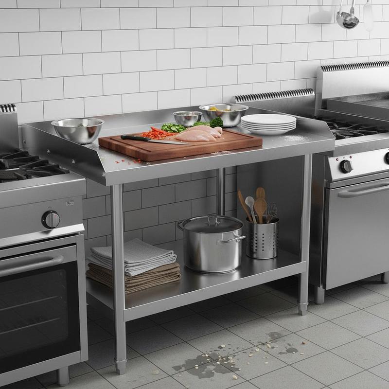 Metal Preparation Station 24 x - огляд і ціна Commercial Kitchen Backsplash