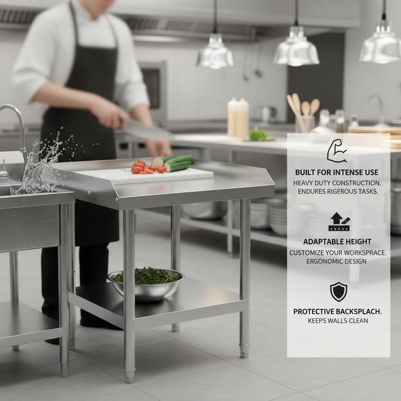Metal Preparation Station 24 x - огляд і ціна Commercial Kitchen Backsplash