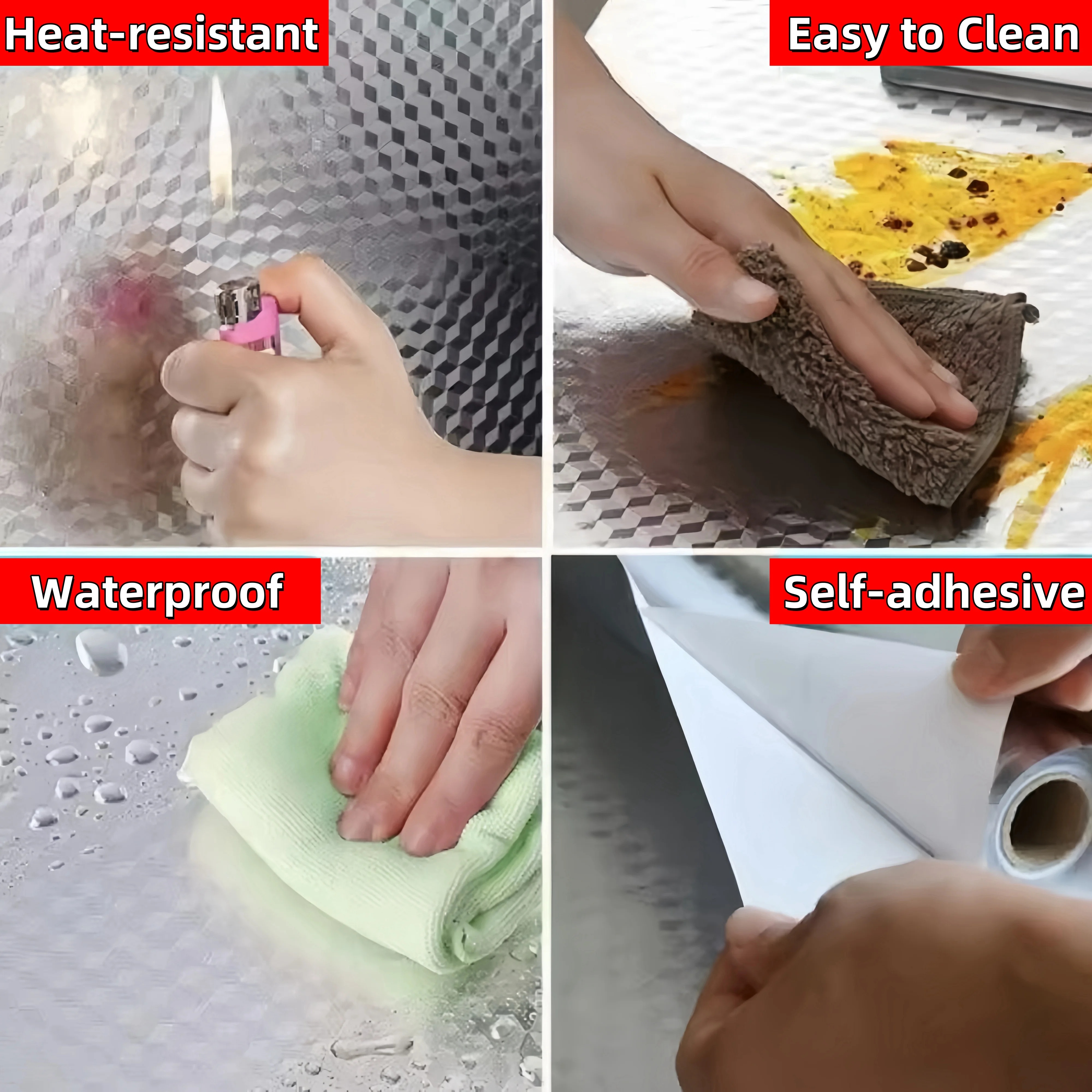 Kitchen Oil-proof Self Adhesiv - огляд і ціна Commercial Kitchen Wall Panels