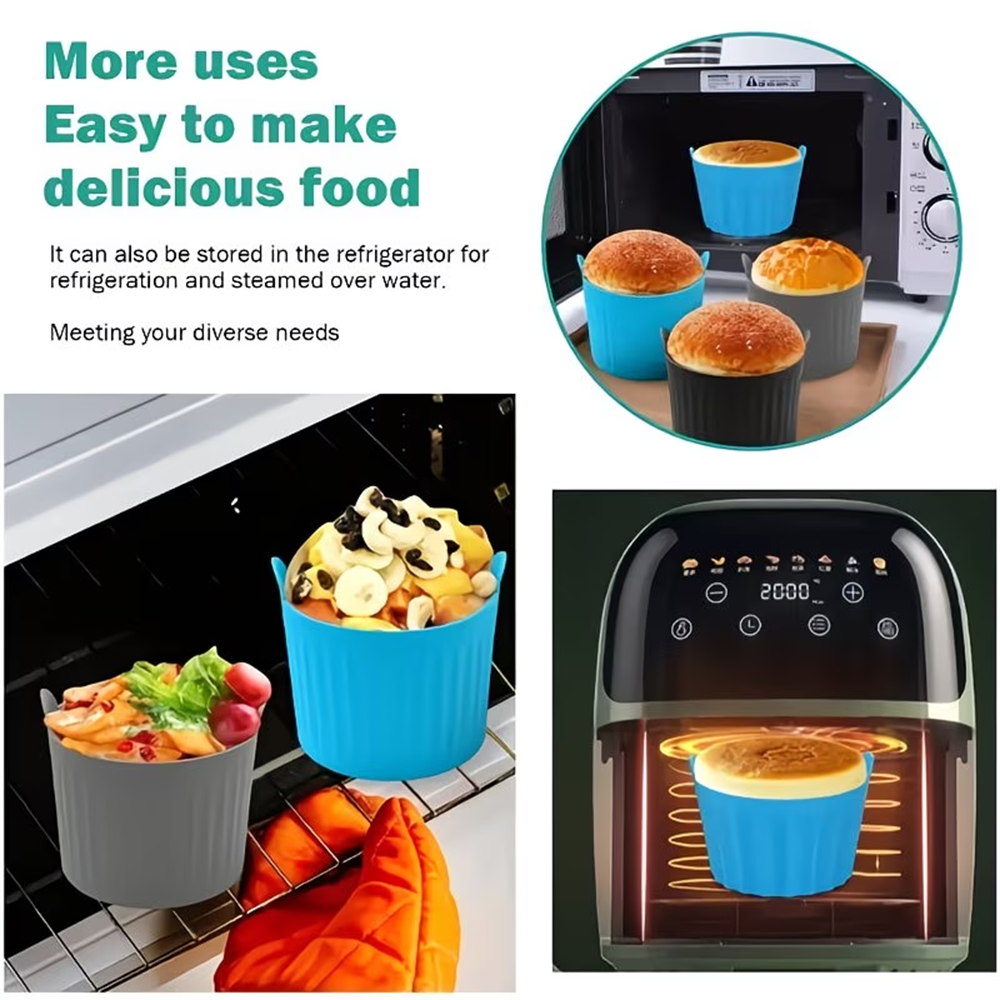 New air fryer baking cup silic - огляд і ціна Commercial Kitchen Pots And Pans