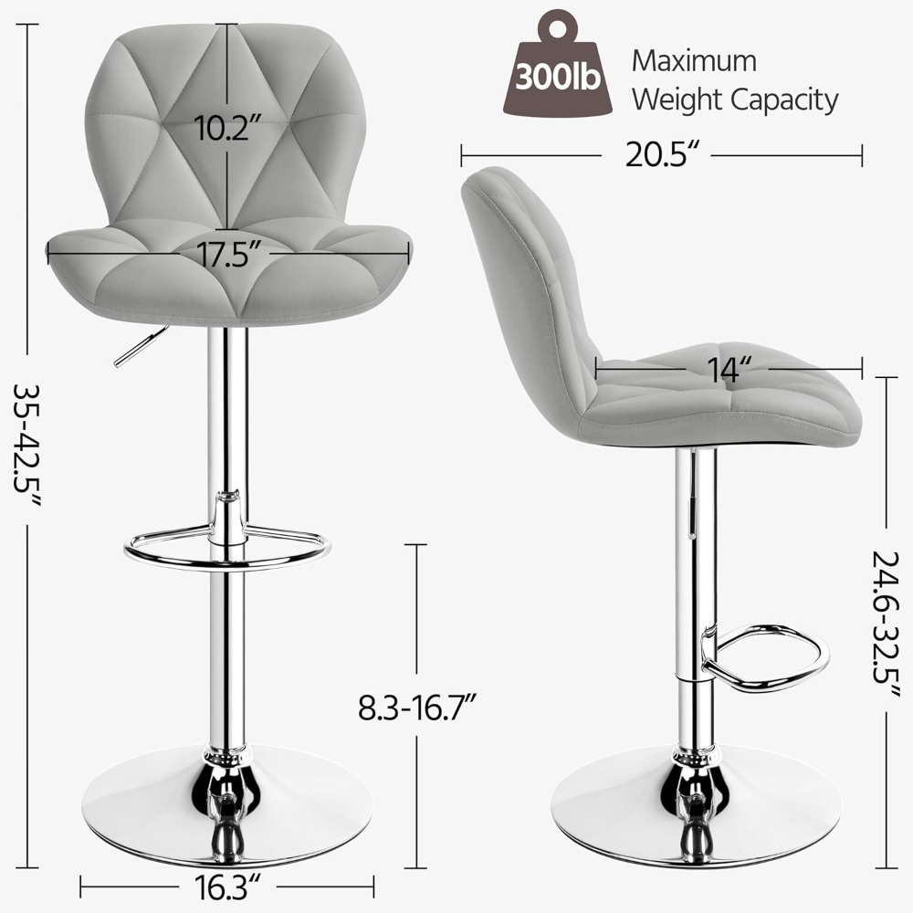 Bar Stools Set of 2, Modern Ad - огляд і ціна Commercial Kitchen Island