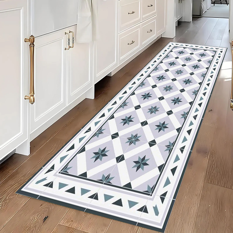 Blue and Grey Geometric Tile P - огляд і ціна Commercial Kitchen Tile