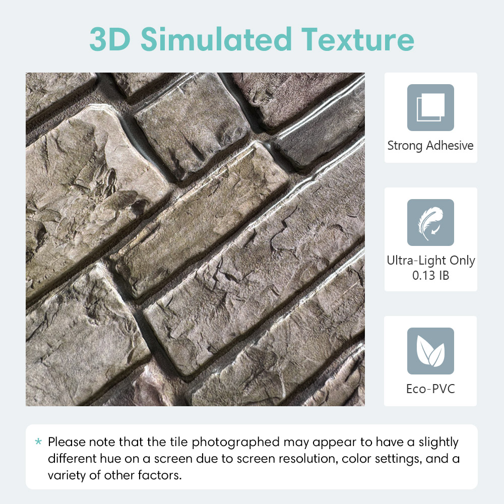 10pcs 3D Faux Stone Peel and S - огляд і ціна Commercial Kitchen Wall Panels