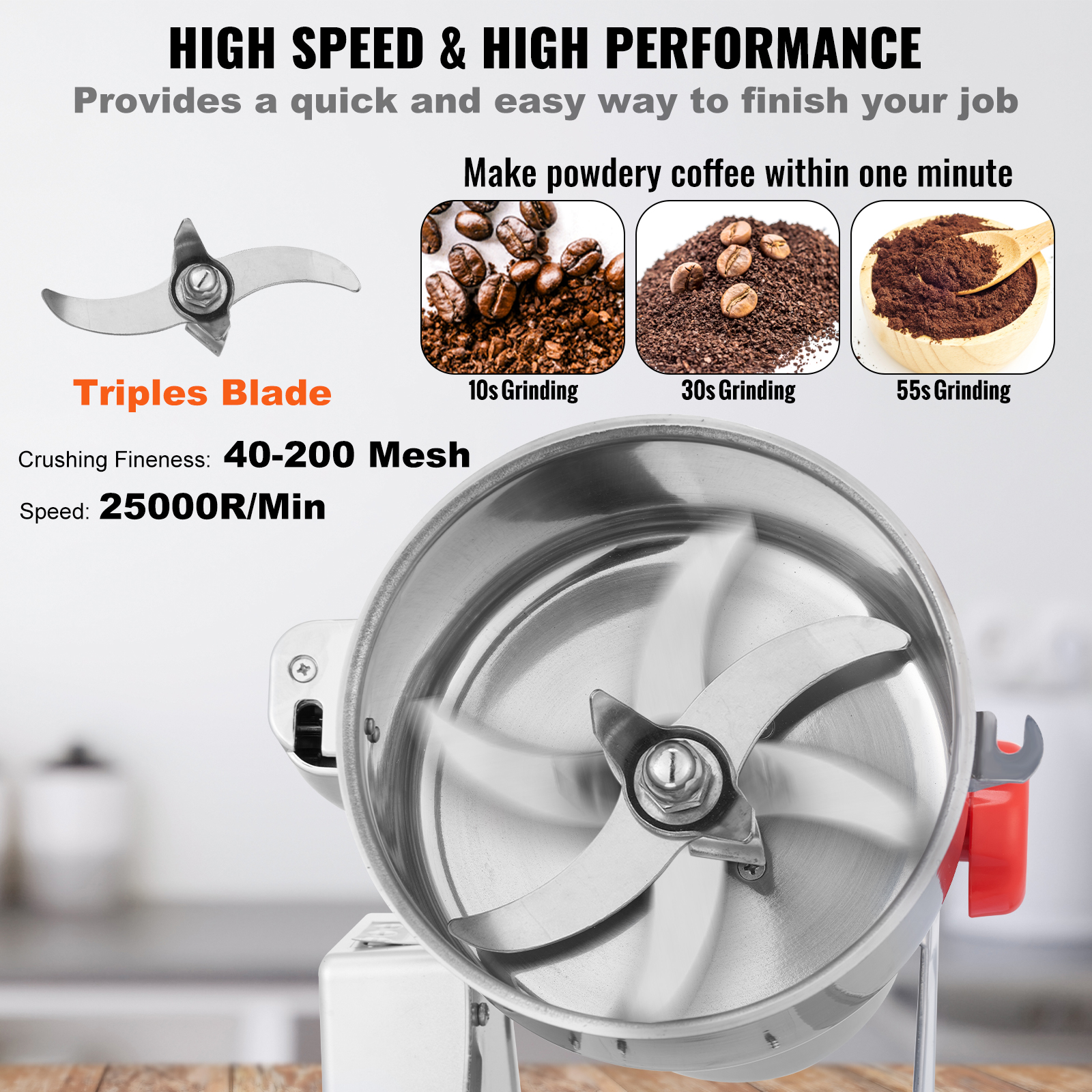 SucceBuy 150-2500g Electric Gr - огляд і ціна Commercial Kitchen Grinder