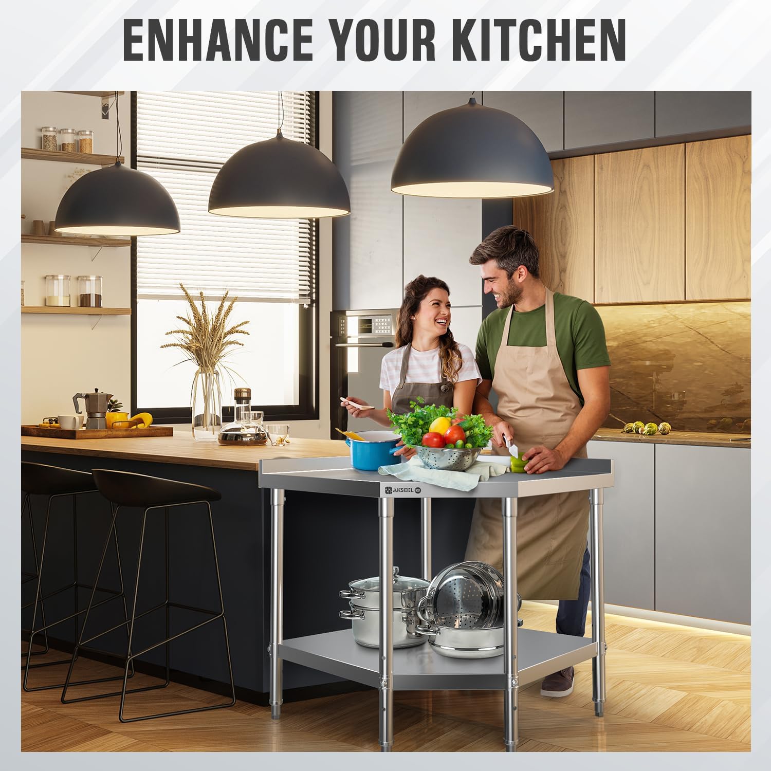 Stainless Steel Corner Work Ta - огляд і ціна Commercial Kitchen Backsplash